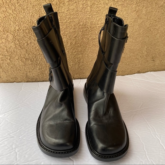 Donald J Pliner Double Buckle/ Hardware Combat Rock Moto  Boots - Picture 7 of 10